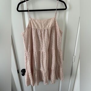 CARLY JEAN LOS ANGELES CJLA BLUSH 100% COTTON DRESS